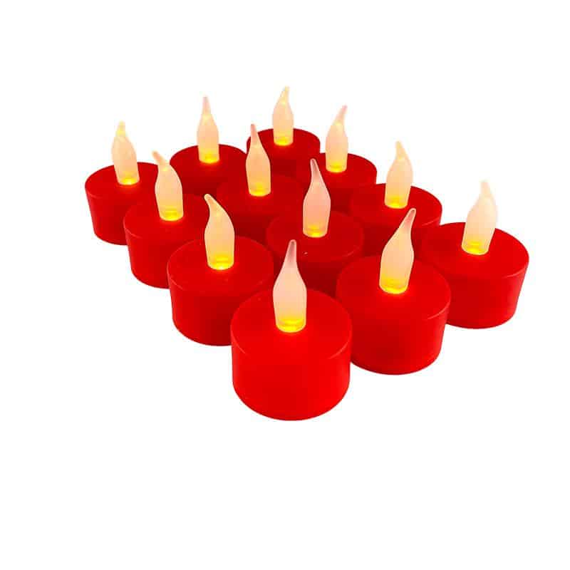 LED-värmeljus i plast – 12 st. – ø3