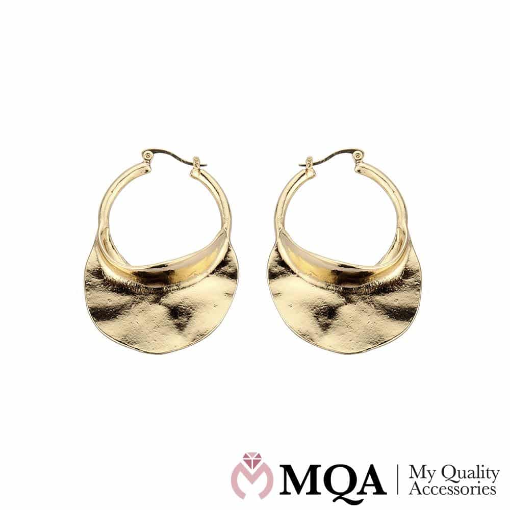 Örhängen med stort blad