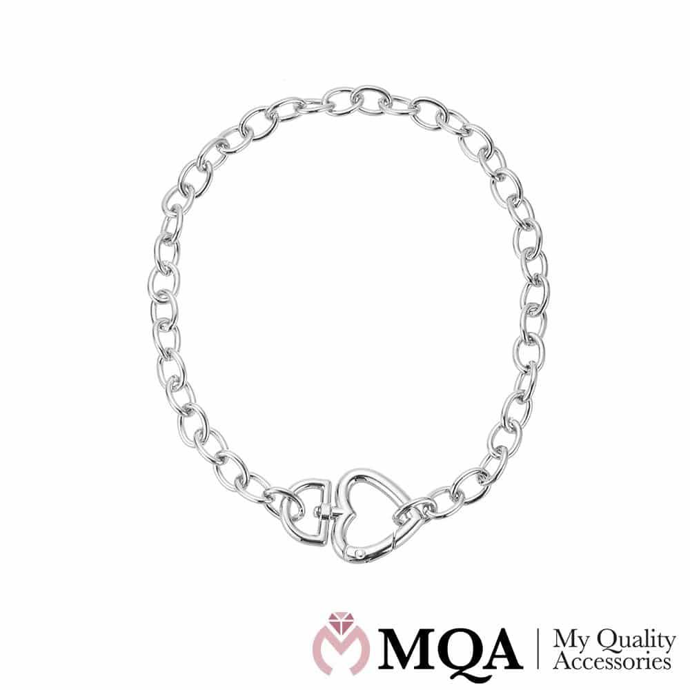 Halsband silverfärgat