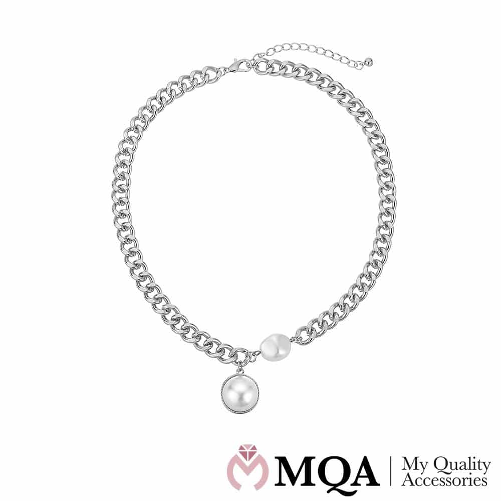 Halsband silverfärgat