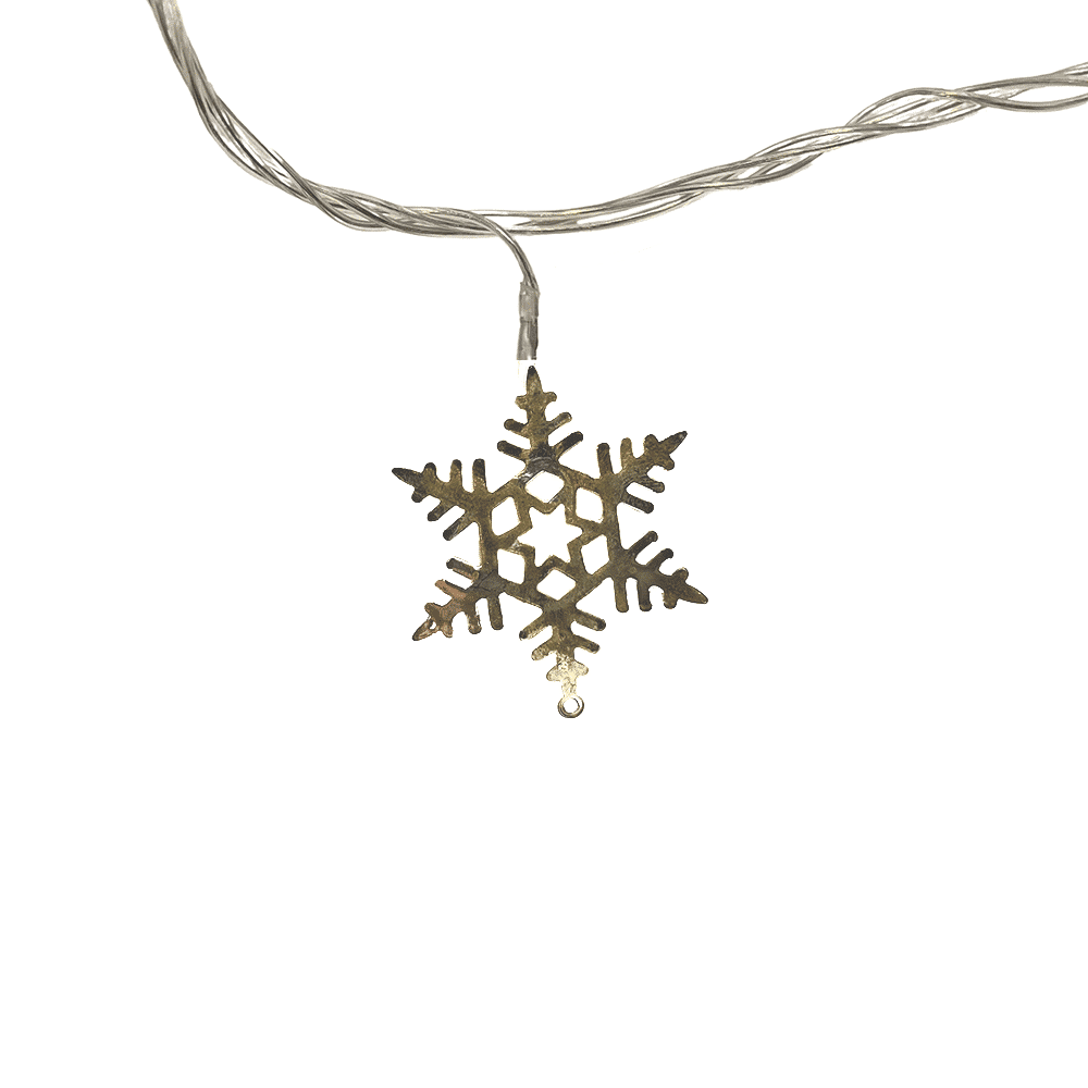 LED-ljuskedja med snöflingor i Silver 20 st. (3