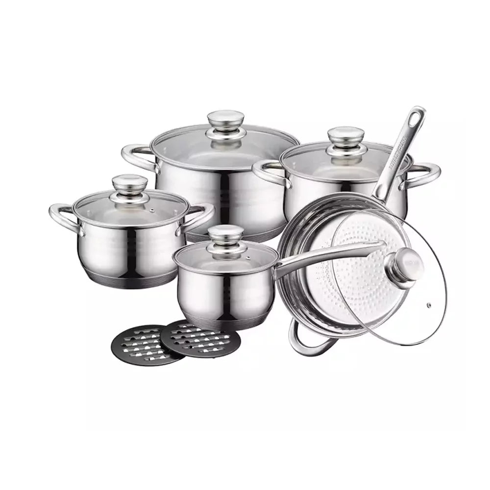 Royalty Line Kökskärl i rostfritt stål (12 delar)