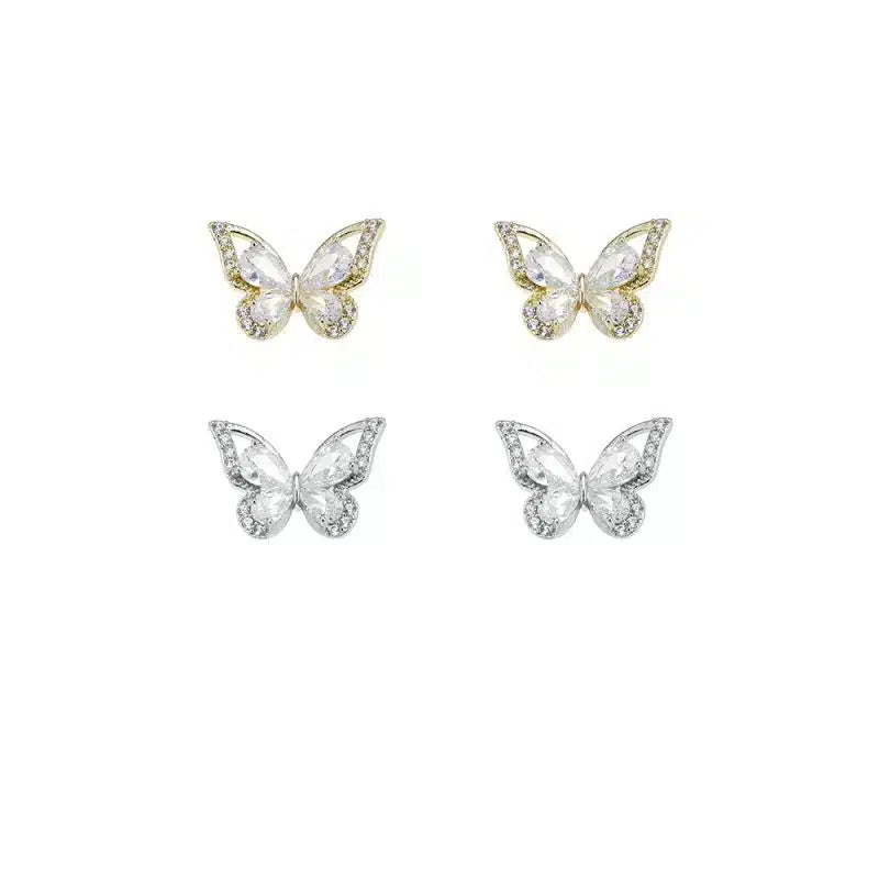 Örhängen fjäril, guld eller silver