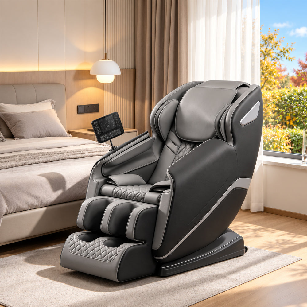 Massagestol 8D – Zero Gravity, lufttrycksmassage, värme för ländrygg och vader – Modell LEK-988Q3