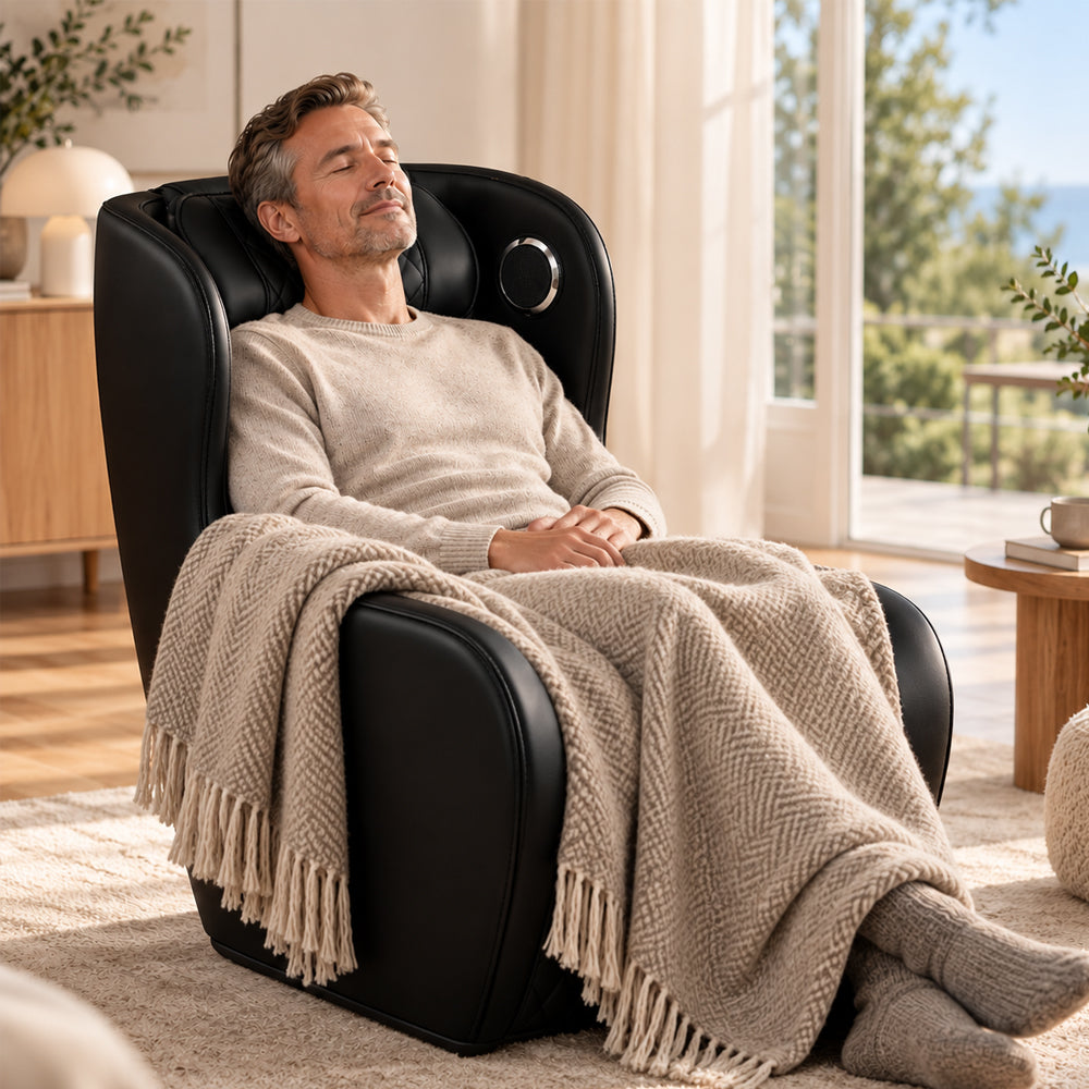 3D-massagefåtölj – Zero Gravity och värmefunktion – modell 988C6, svart