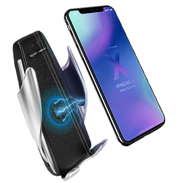 Trådlös automatisk mobilladdare och hållare för bilen