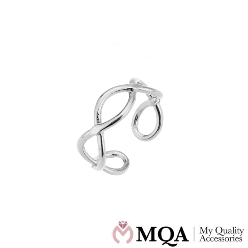 Ring med abstrakt vridet design