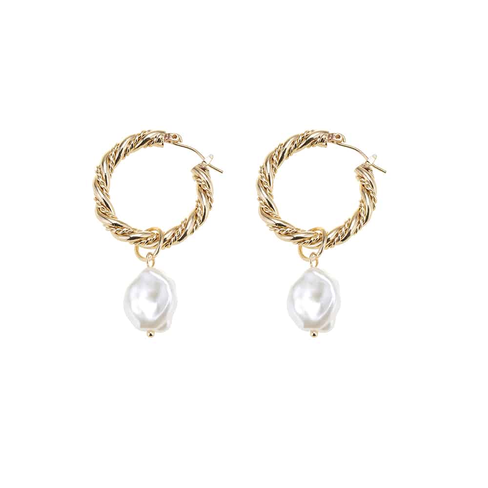 Örhänge, brett med stor vacker sten