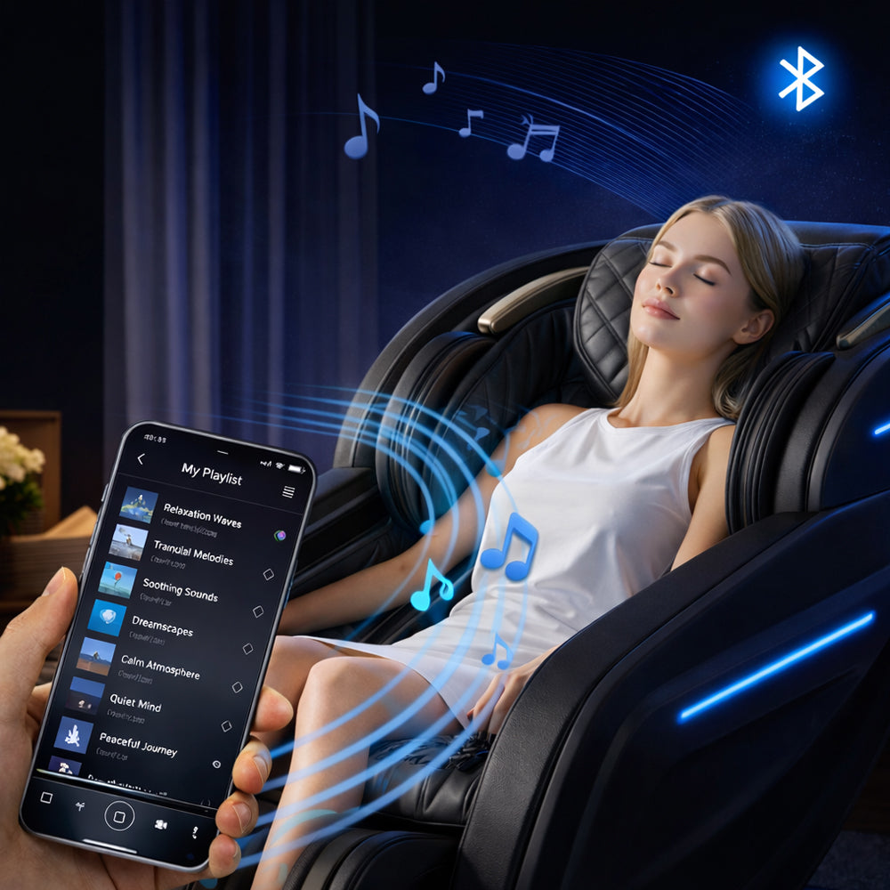 Massagestol 3D med kroppsscanning, SL-skena, lufttrycksmassage, värme i ben/ländrygg & Zero Gravity - Modell 988Q6