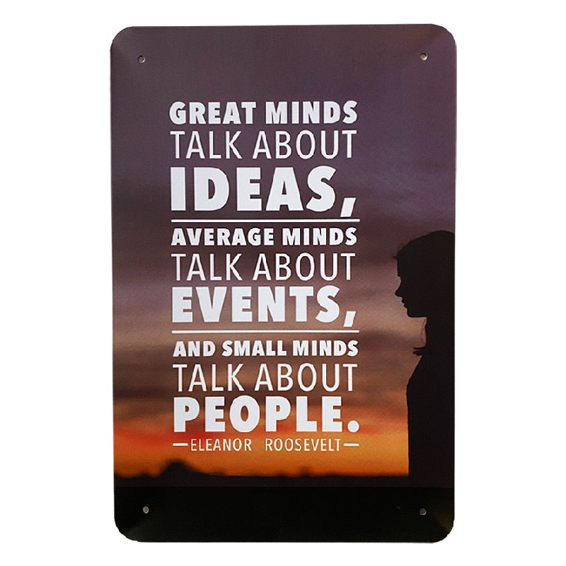 Metallskylt - Great Minds