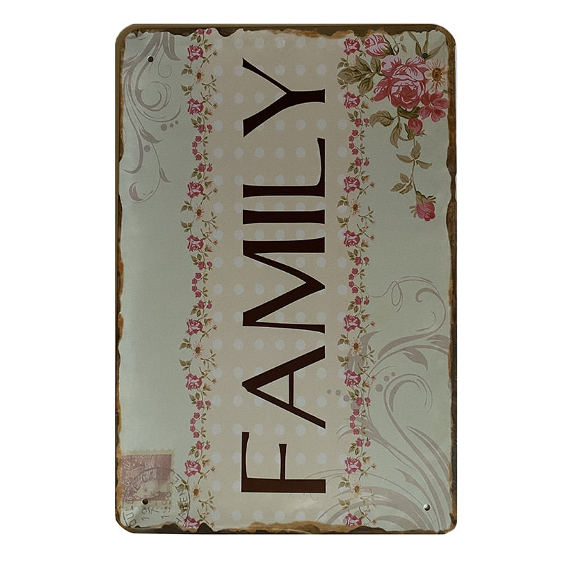 Metallskylt - Family