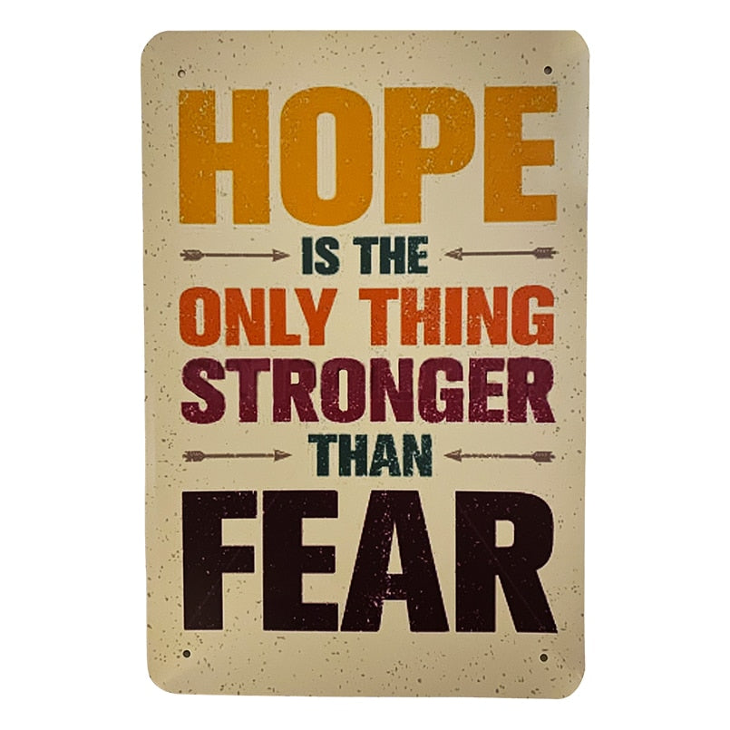 Metallskylt - Hope