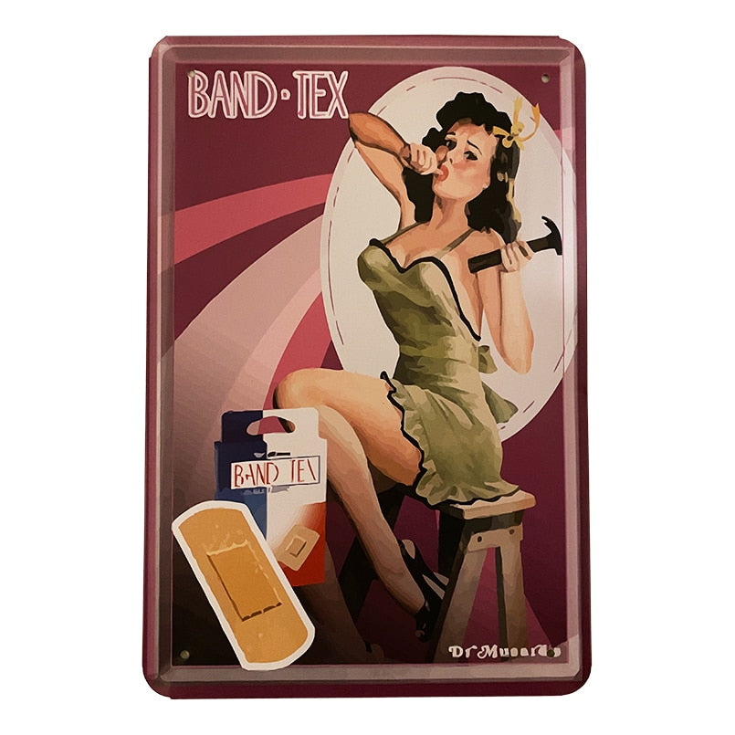 Metallskylt - Band Tex