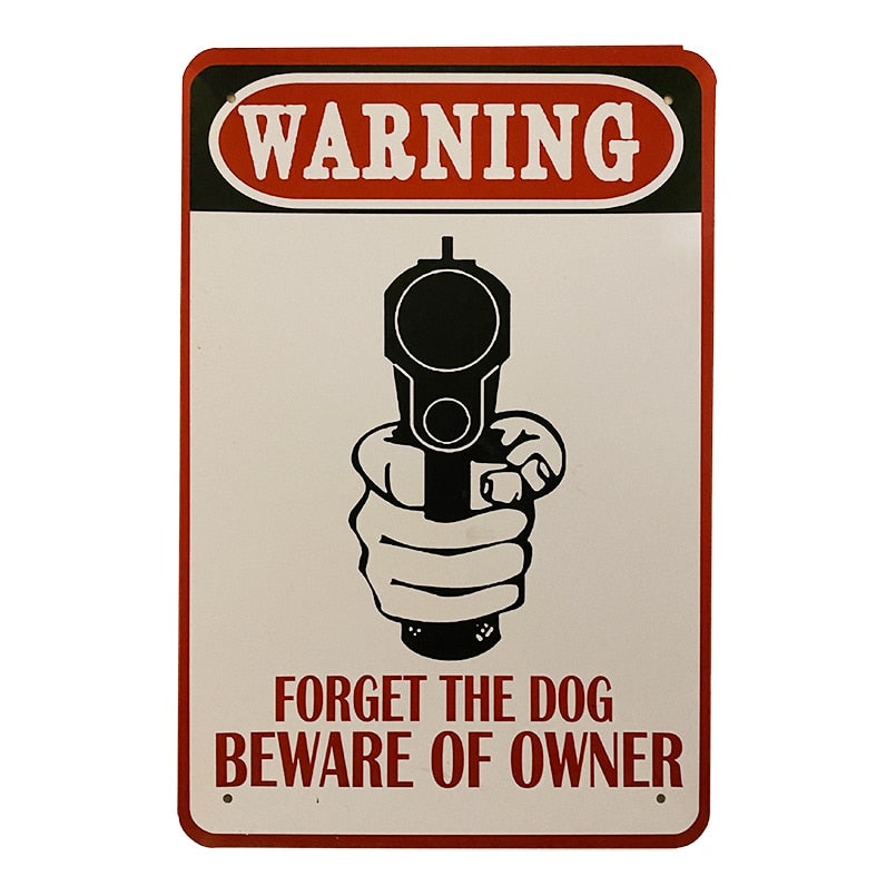 Metallskylt - Warning