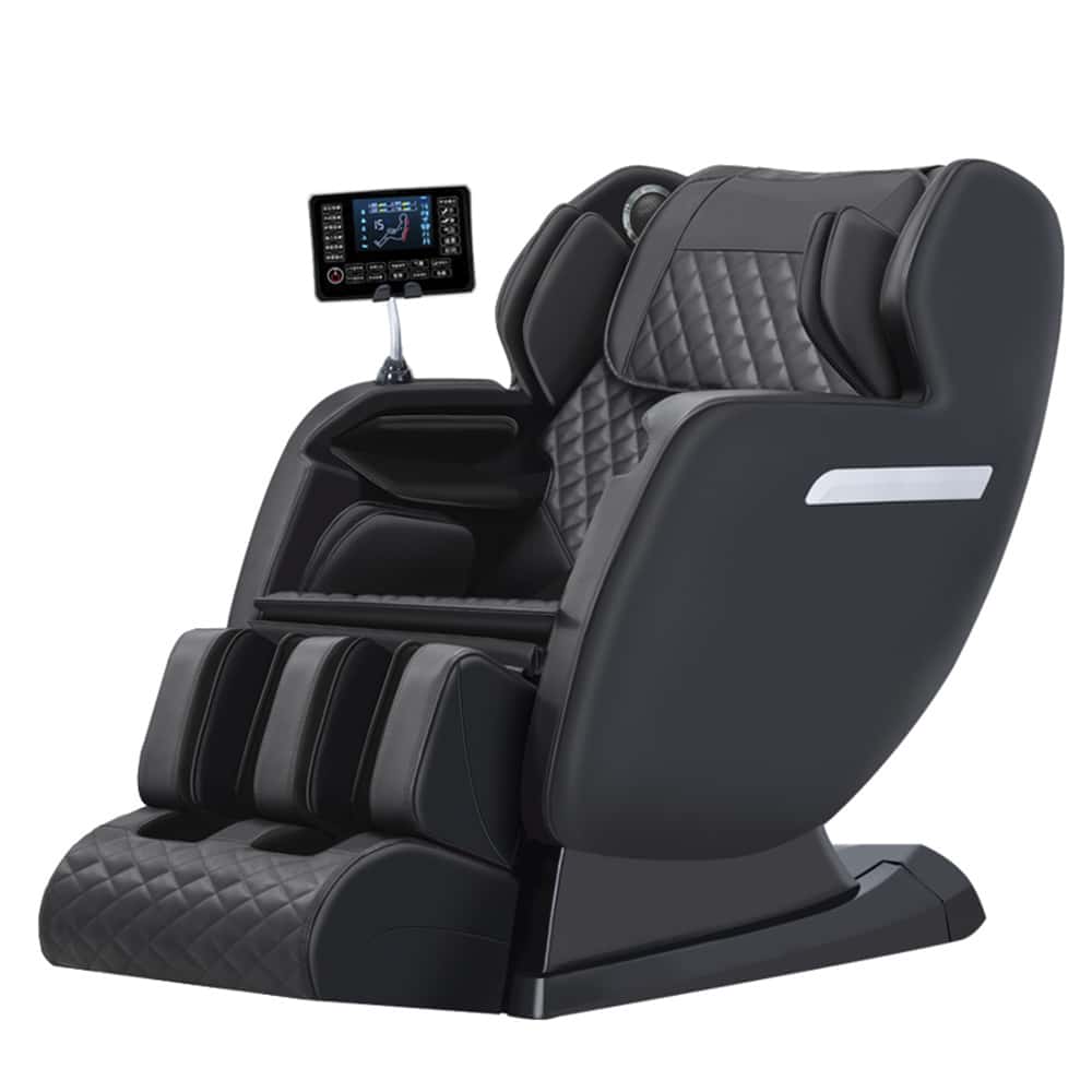 Massagestol 4D med SL-teknologi, lufttrycksmassage, värmeterapi och stor pekskärm – Modell A6L Svart
