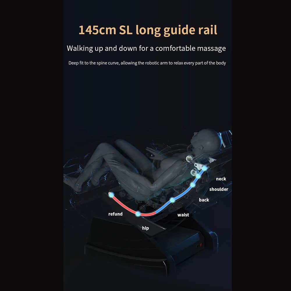 Massagestol 4D Lyx+ med SL-teknik, Värmeterapi, Röstkontroll & Touchskärm