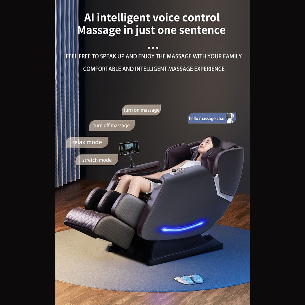 Massagestol 4D Lyx+ med SL-teknik, Värmeterapi, Röstkontroll & Touchskärm