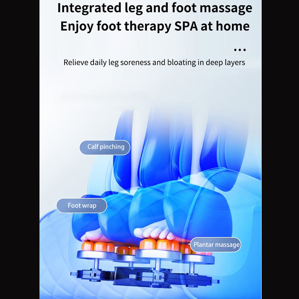 Massagestol 4D Lyx+ med SL-teknik, Värmeterapi, Röstkontroll & Touchskärm
