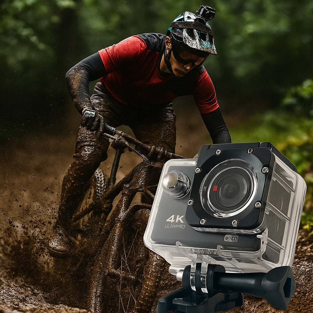 Action Camera 4K m/vattentätt fodral 30 meter - 16,0 megapixlar