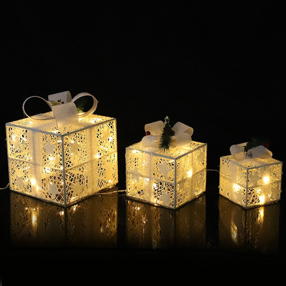 LED-presentask, Transparent - Set om 3 -