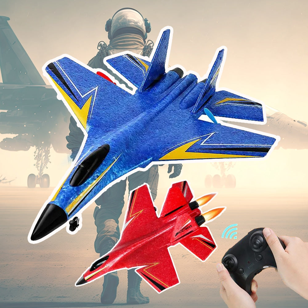 Fjärrstyrd Drönare/Plan med Gyroskop - Modell HW33 - Blå eller Röd -