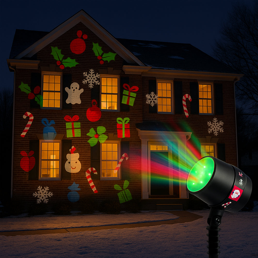 LED Magic Light-projektor – med 12 rörliga ljusmotiv