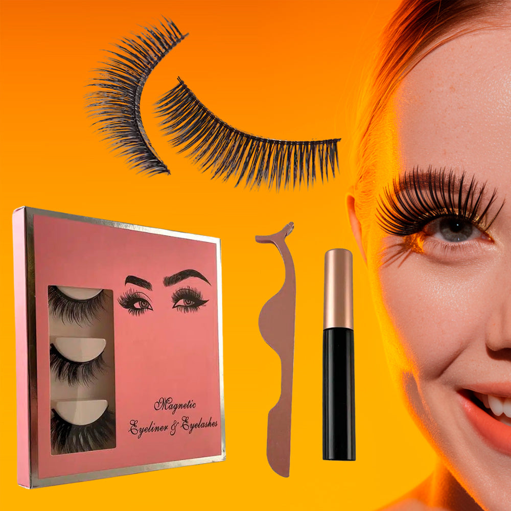 Magnetiska ögonfransar - 3 par - Återanvändningsbar