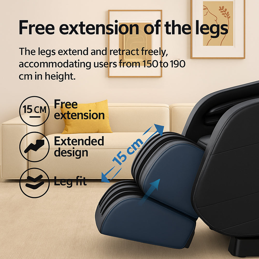 Massagestol 8D - S-teknologi, Zero Gravity och Värmebehandling - Model S9