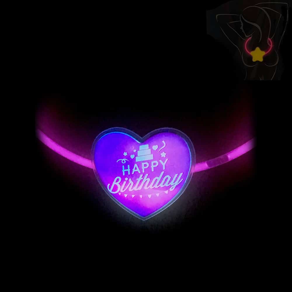 Halsband med hjärta - Självlysande glow stick - 2 modeller