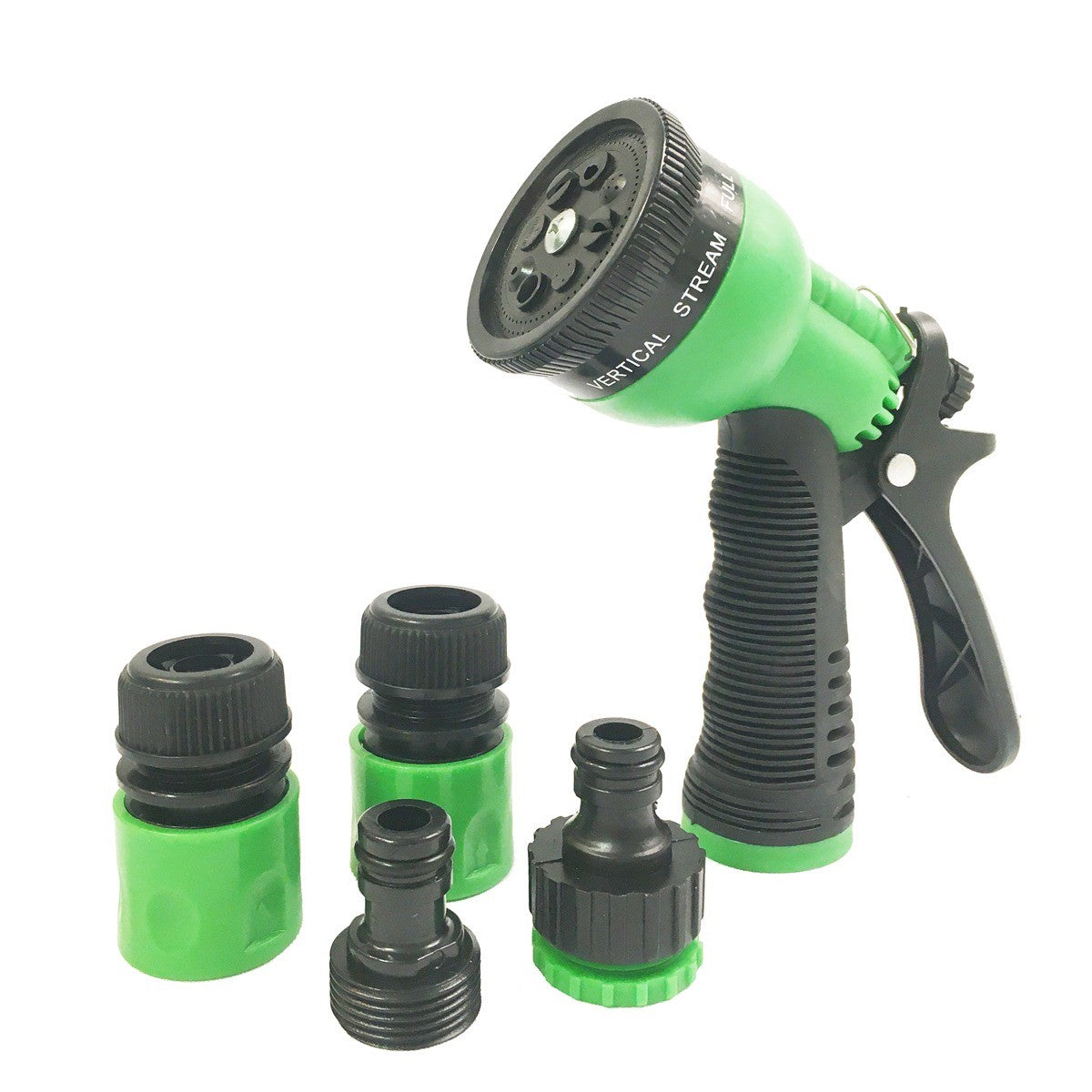 Sprutpistol och kopplingsset för vattenslang