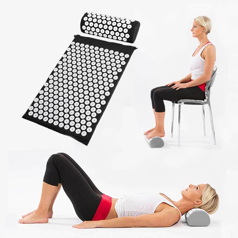 Akupressurmatta med kudde