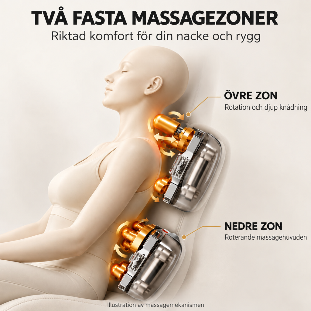 Massagestol 8D – Zero Gravity, lufttrycksmassage, värme för ländrygg och vader – Modell LEK-988Q3