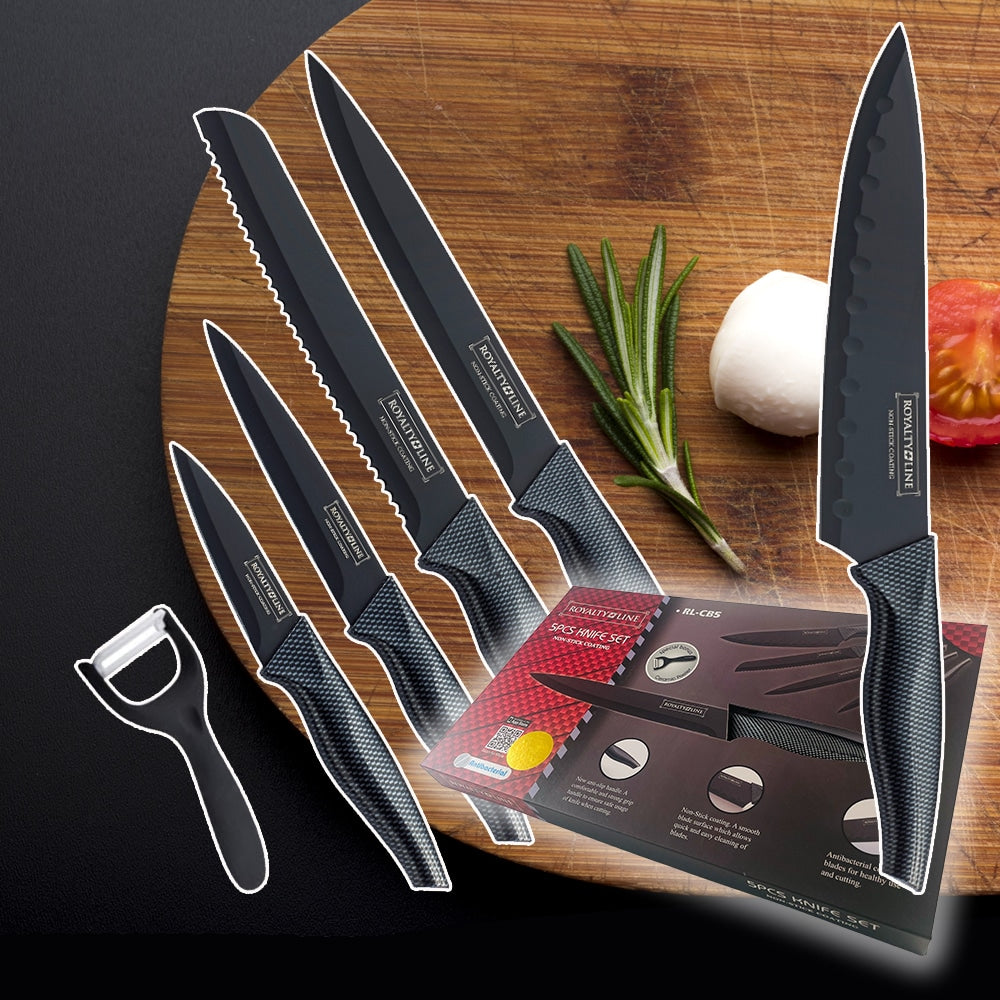 Knivset (5 delar + skalare) Royalty Line – rostfritt –