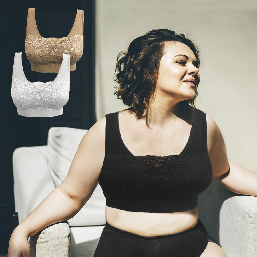 Comfort Bra - förpackning med 3 stycken (bh med spets)