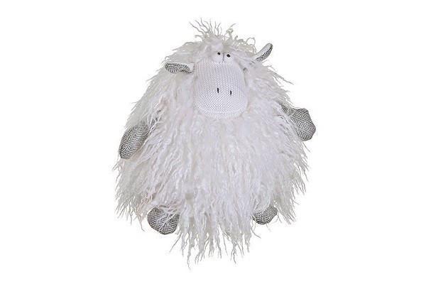 Vitt tygdjur (20 cm / 40 cm.) Från SIA Home Fashion