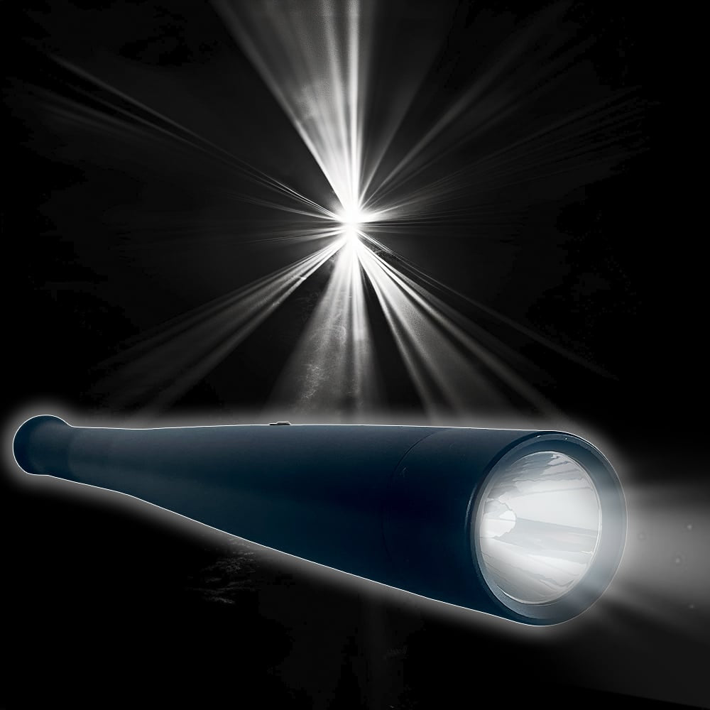 Kraftfull ficklampa 1.000 lumen - Aluminiumlegering - Baseball design -