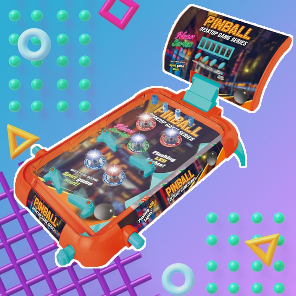 Pinballmaskin - med LED-ljus, musik och poängvisning