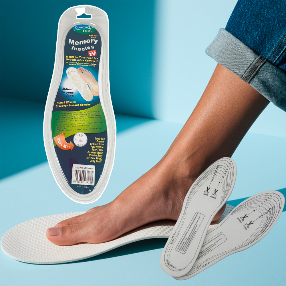 Fotsula / skoinsats i minnesskum - 1 par vit (en storlek)