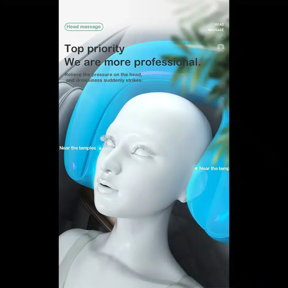 Massagestol 4D Pro+ Vit med Värmeterapi och Röststyrning – Modell M9 Vit