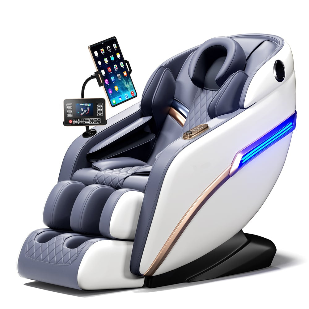 Massagestol 4D Pro+ Vit med Värmeterapi och Röststyrning – Modell M9 Vit