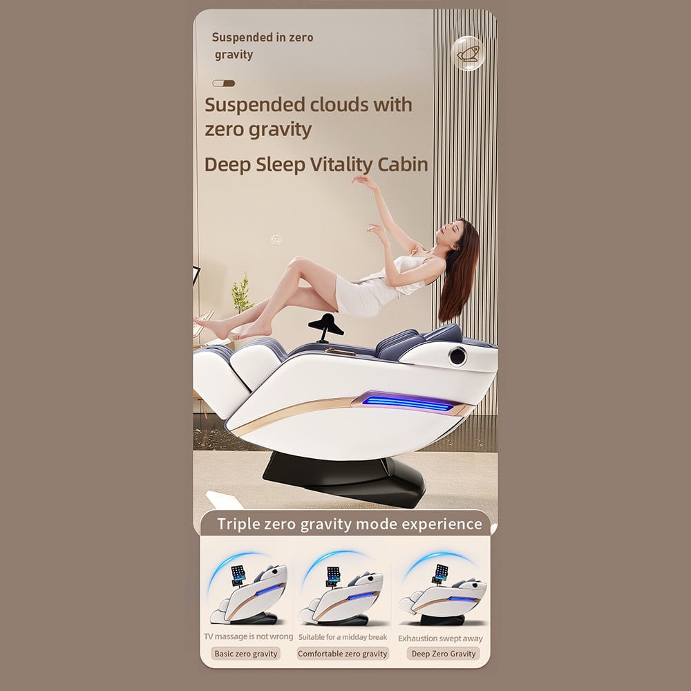 Massagestol 4D Pro+ Svart med Värmeterapi och Röststyrning – Modell M9