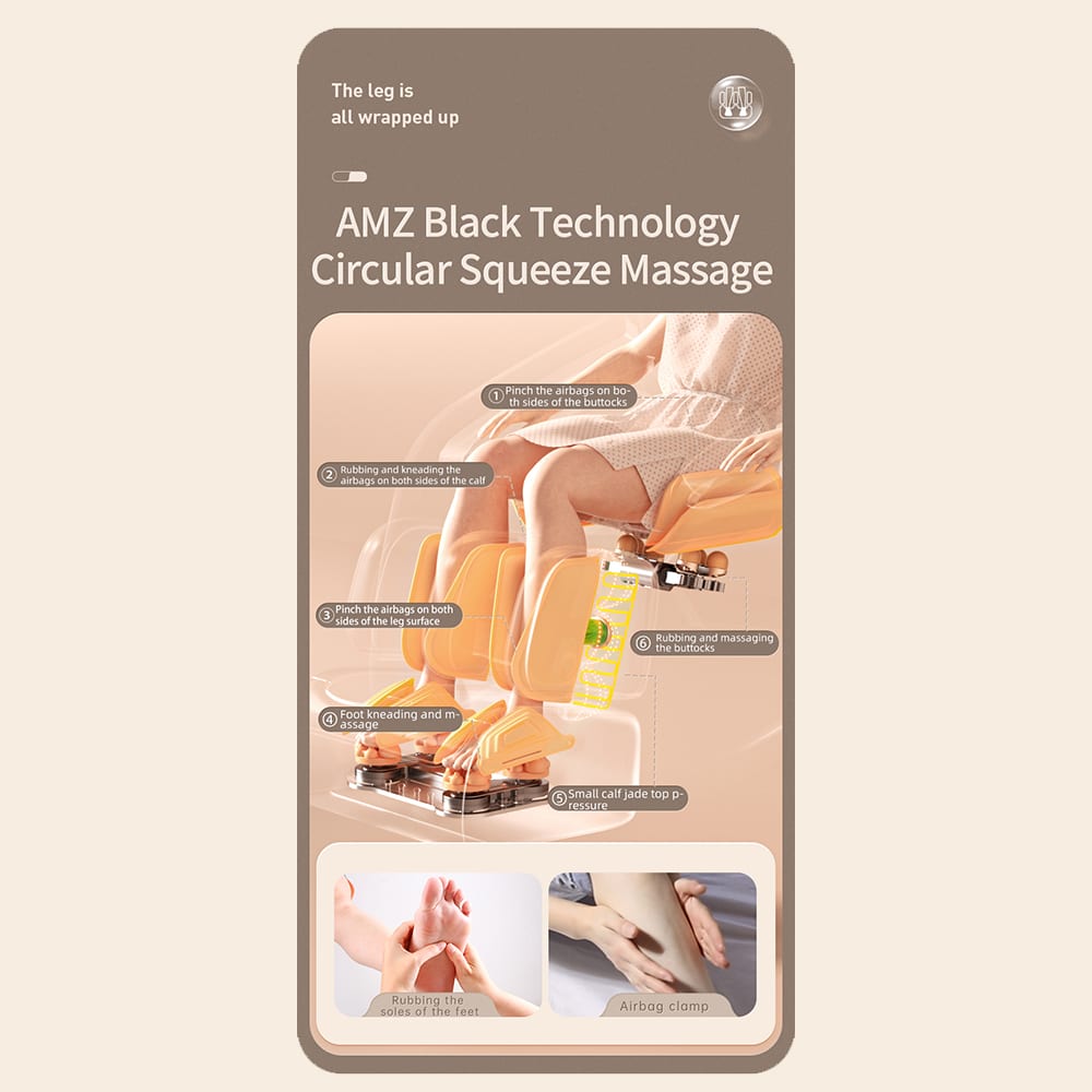Massagestol 4D Pro+ Svart med Värmeterapi och Röststyrning – Modell M9