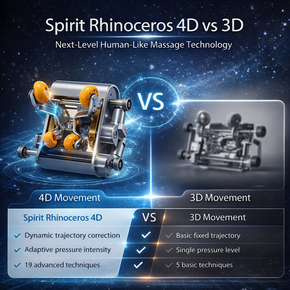 Massagefåtölj med 4D-kroppsscanning, Dual Zone Stretching, 32 airbags, värme i ländrygg/ben och Zero Gravity - Modell 988A