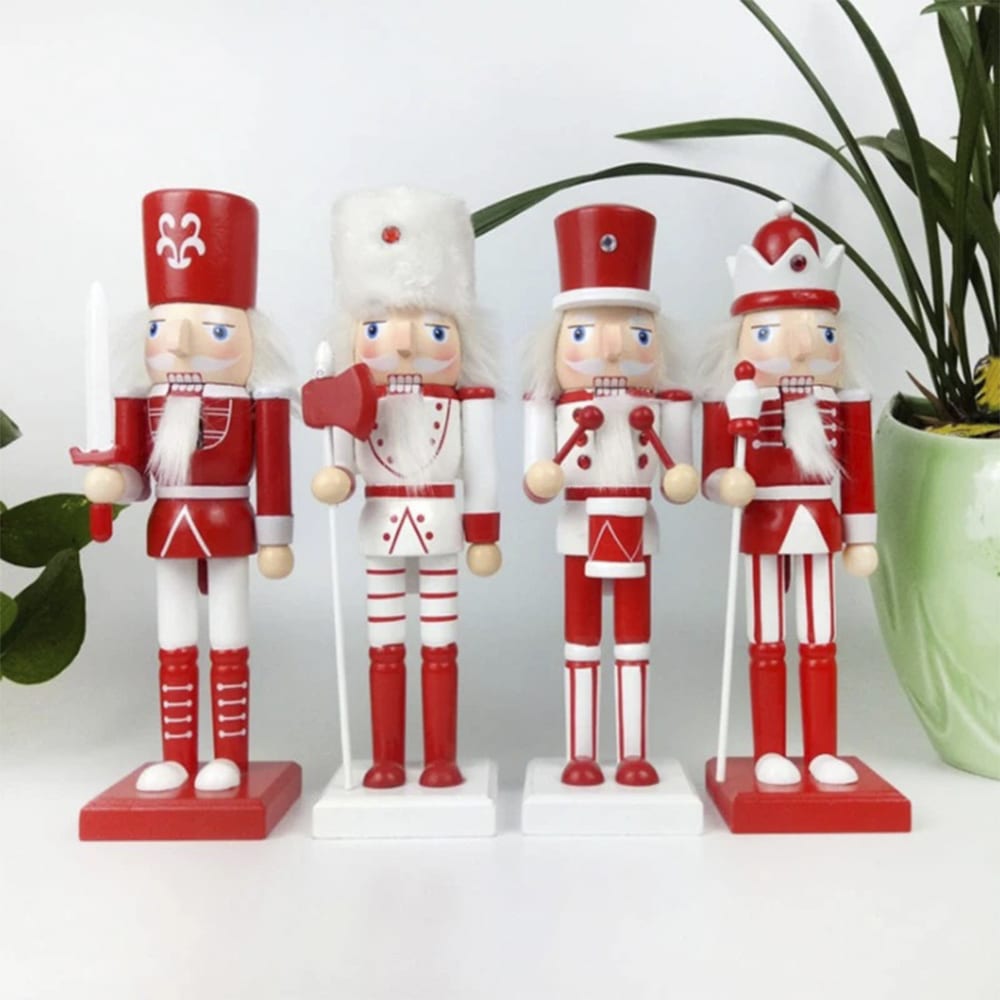 Nötknäpparfigurer i Trä - 24 cm, set om 4 figurer -