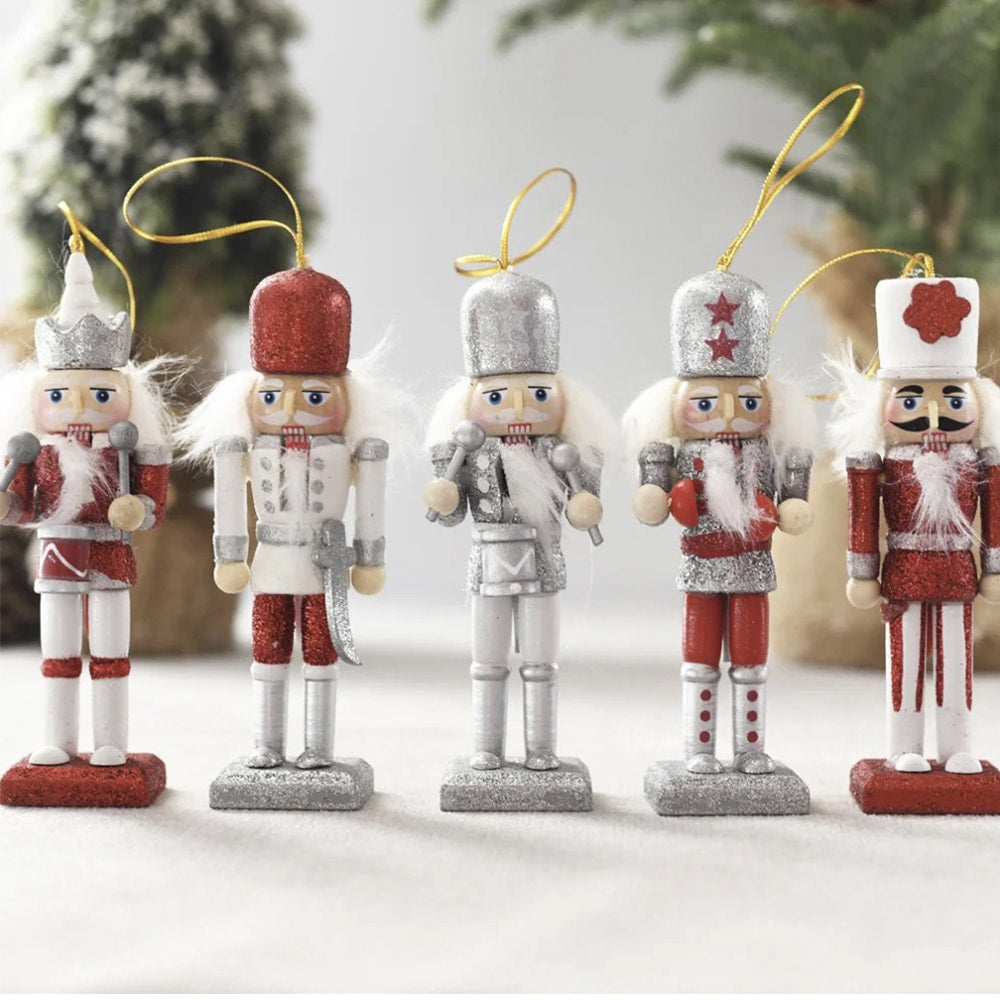 Nötknäpparfigurer i Trä - 12,5 cm, set om 5 figurer -