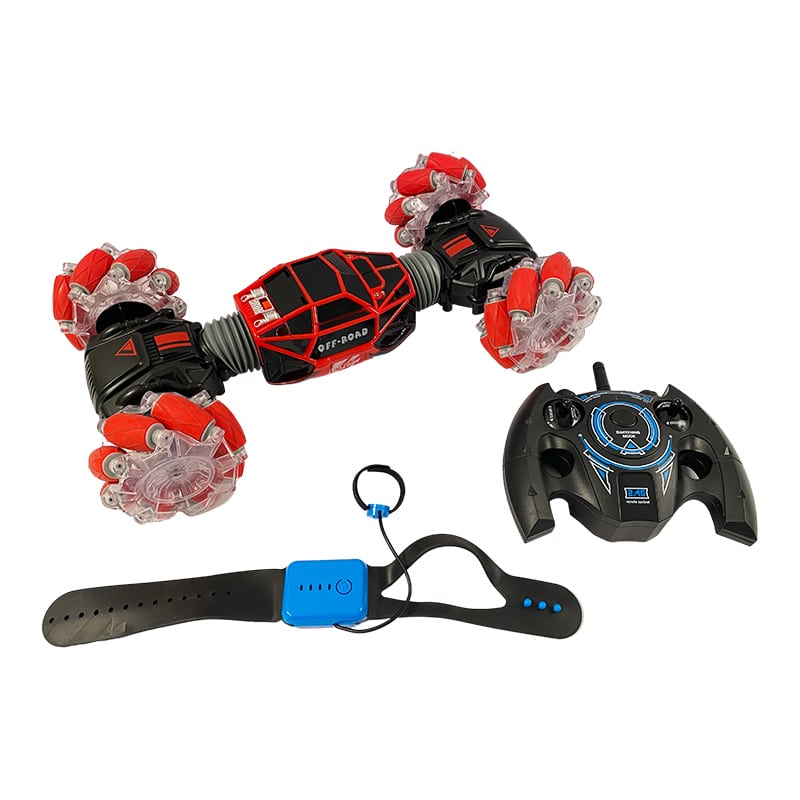 Fjärrstyrd stuntbil med LED-ljus & 2 fjärrkontroller