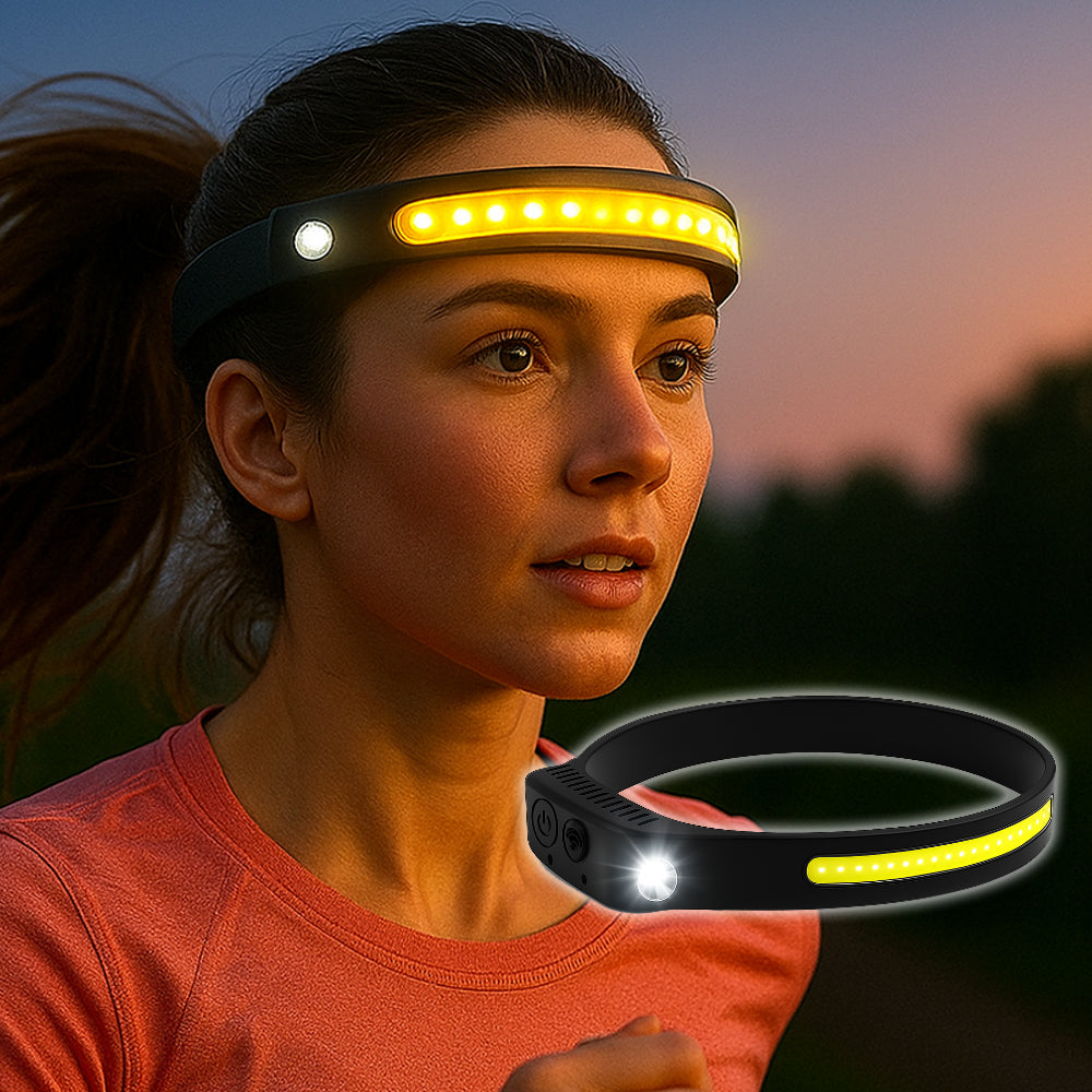 Pannlampa med COB-ljus – 330 lumen, vattenavvisande – 5 ljuslägen