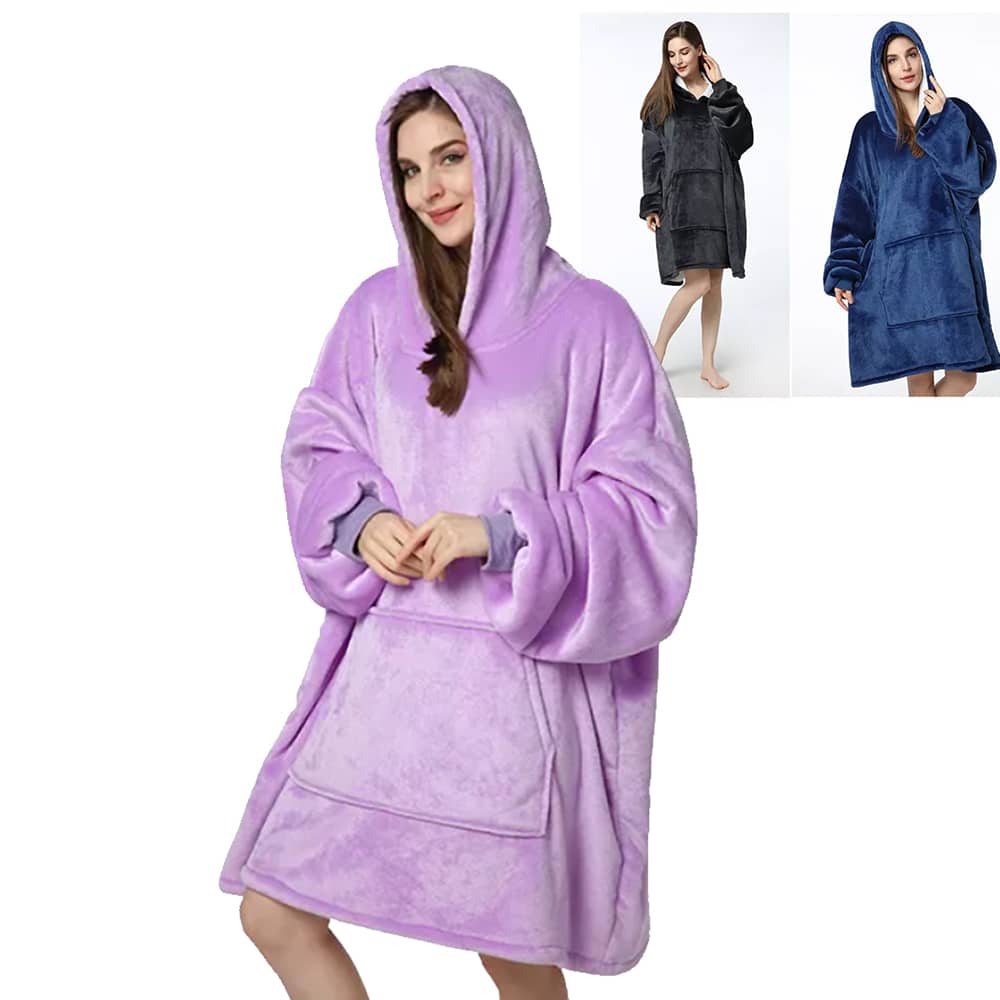 Mysig pläd med ärmar