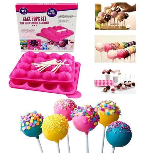 cake pops formar och pinnar