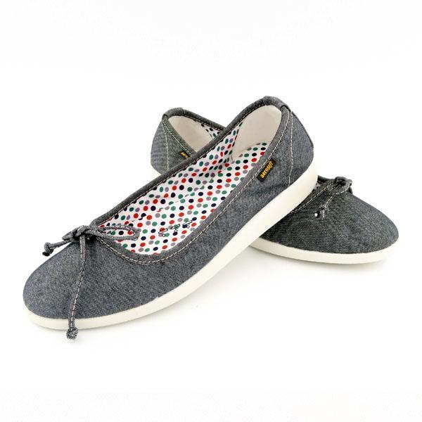 Ballerina Aerosoft modell Denim-Svart